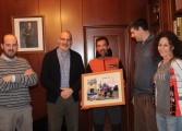 Recepción en el Ayuntamiento de Monzón a Raúl Martínez, que alcanzó la cima del Aconcagua en diciembre