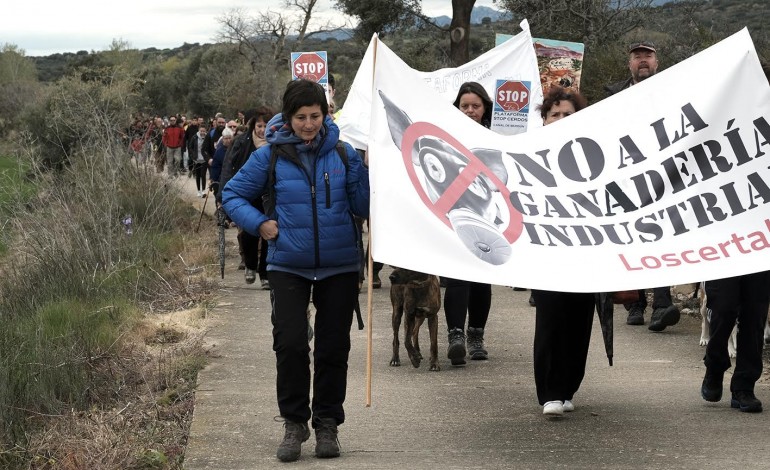 Más de 300 personas acudieron a la convocatoria de la Plataforma Loporzano SIN ganadería intensiva