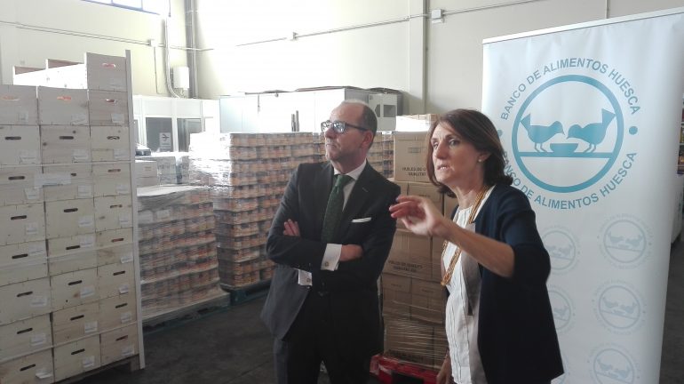 Bantierra entrega al Banco de Alimentos de Huesca de más de 1.000 Kg de comida gracias a la participación popular en la Bicicleta Solidaria