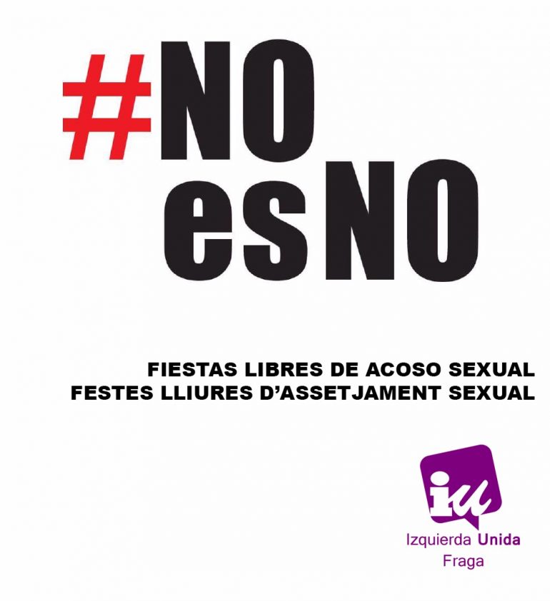 IU Fraga lanza la campaña contra el acoso sexual ‘No es no’ con motivo de las fiestas del Pilar