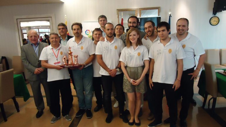 El Jaime Casas de Monzón logra con su tercera posición en el Campeonato de España de Liga de Honor la permanencia en la elite del ajedrez nacional