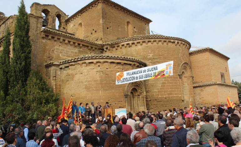 Los Monegros unen sus voces para defender el regreso de los bienes al Monasterio de Sijena