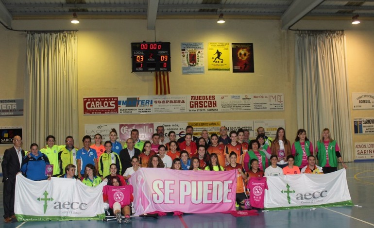 I Encuentro de Fútbol Sala Femenino contra el cáncer de mama en Sariñena