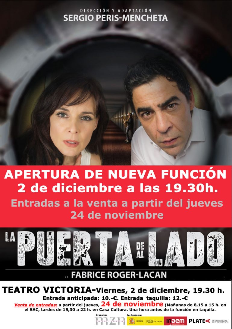 Acordada una nueva función en Monzón de ´La puerta de al lado´ a las siete y media de la tarde, el 2 de diciembre