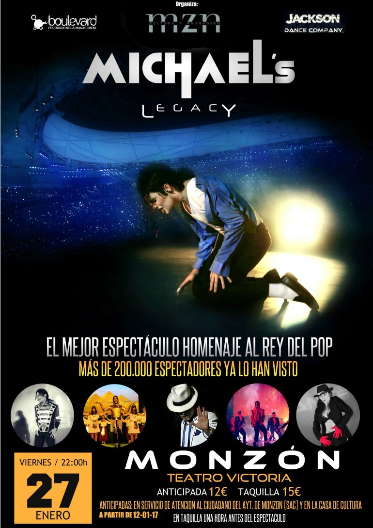 ´Michael´s Legacy´, el musical-tributo a Michael Jackson, el rey del pop, el 27 de enero en el teatro Victoria