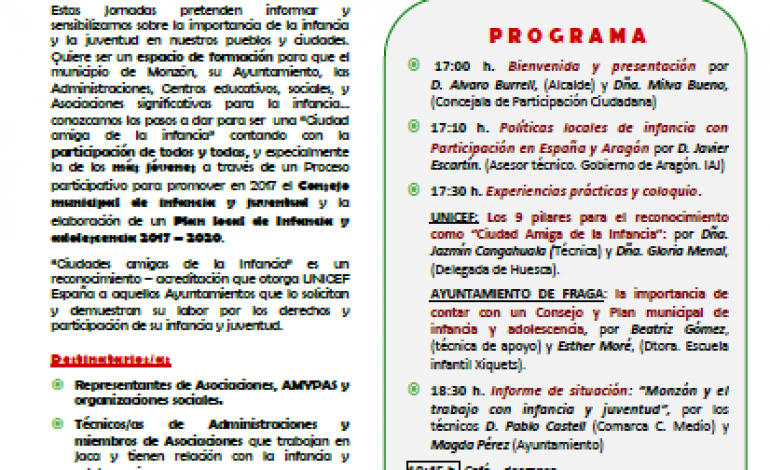 Se constituye el Consejo Sectorial de Infancia y Juventud del Ayuntamiento de Monzón