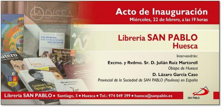 Nueva librería SAN PABLO en Huesca