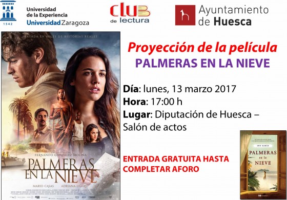 Proyección de "Palmeras en la nieve" el próximo lunes