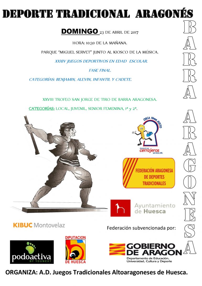 Deporte tradicional aragonés y tiro de barra aragonesa, este domingo en el parque