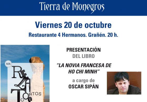El próximo 20 de octubre tendrá lugar en Grañén la entrega de premios del XIX Certamen de Relato Corto “Tierra de Monegros”