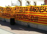 La plataforma aragonesa "No hablamos catalán" recoge 500 firmas en la plaza del Pilar