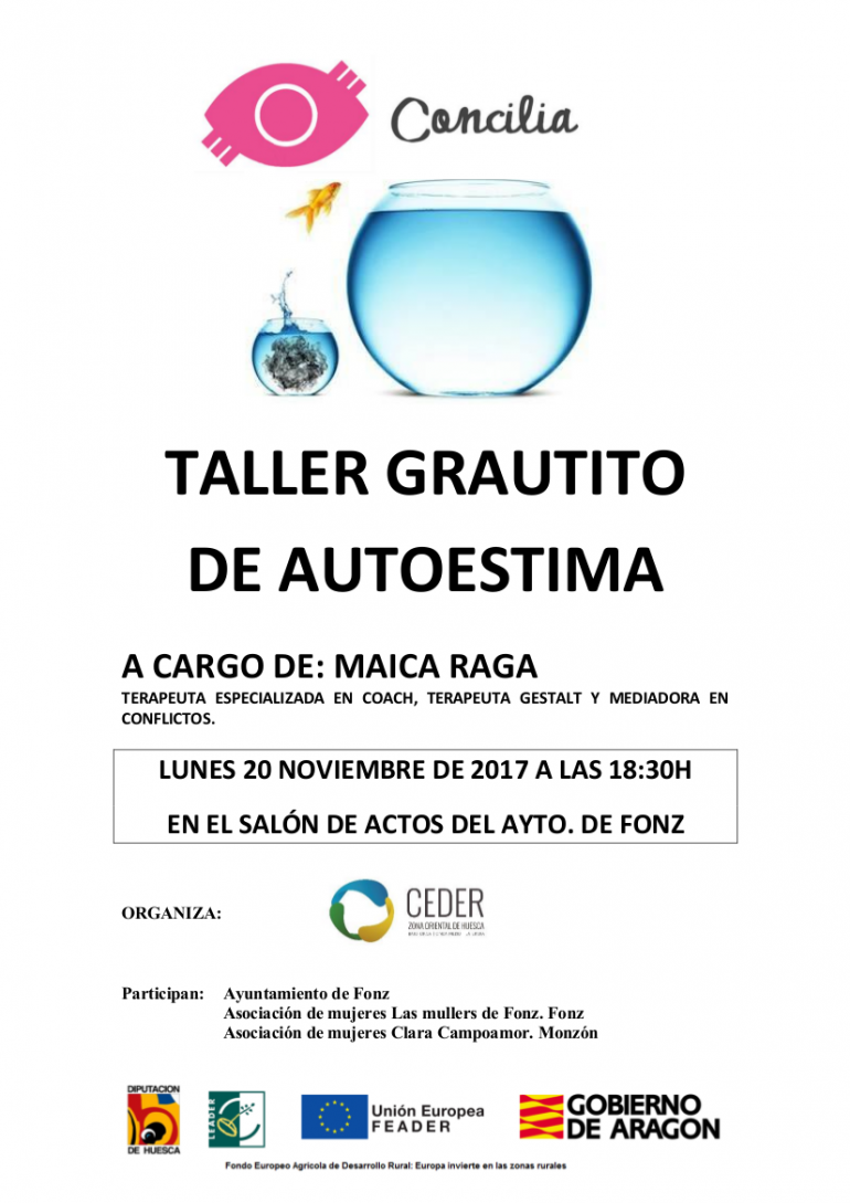 Ceder Zona Oriental organiza un taller de autoestima para mujeres en Fonz y teatro para estudiantes en Tamarite de Litera