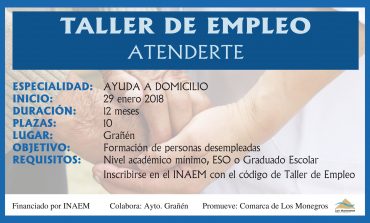 Últimos días para apuntarse al taller de empleo “Atenderte”, que pone en marcha la Comarca de Los Monegros