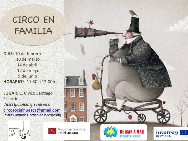 La Escuela de Circo Social de Huesca propone talleres de circo para niños, jóvenes y familias a partir del mes de febrero