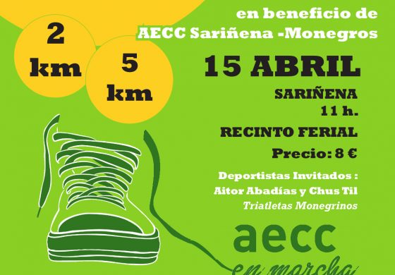 Plazo abierto para inscribirse a la V Carrera Solidaria en beneficio de la Asociación contra el Cáncer Sariñena-Monegros