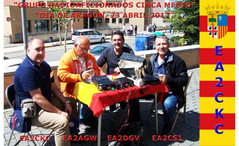 Participación del “Grupo Radioaficionados Cinca Medio” en la celebración del “Día de Aragón 2018”