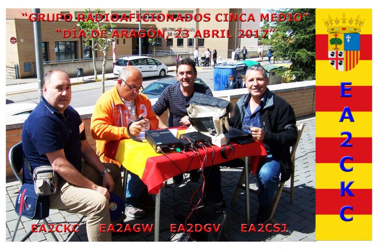 Participación del “Grupo Radioaficionados Cinca Medio” en la celebración del “Día de Aragón 2018”