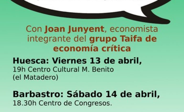 El economista Joan Junyent analiza en Huesca el sistema de pensiones, sus perspectivas y las alternativas para su gestión
