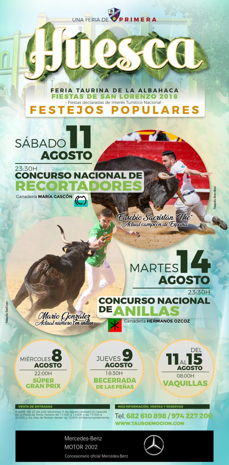 Definidos los recortadores para el Concurso Nacional de Huesca