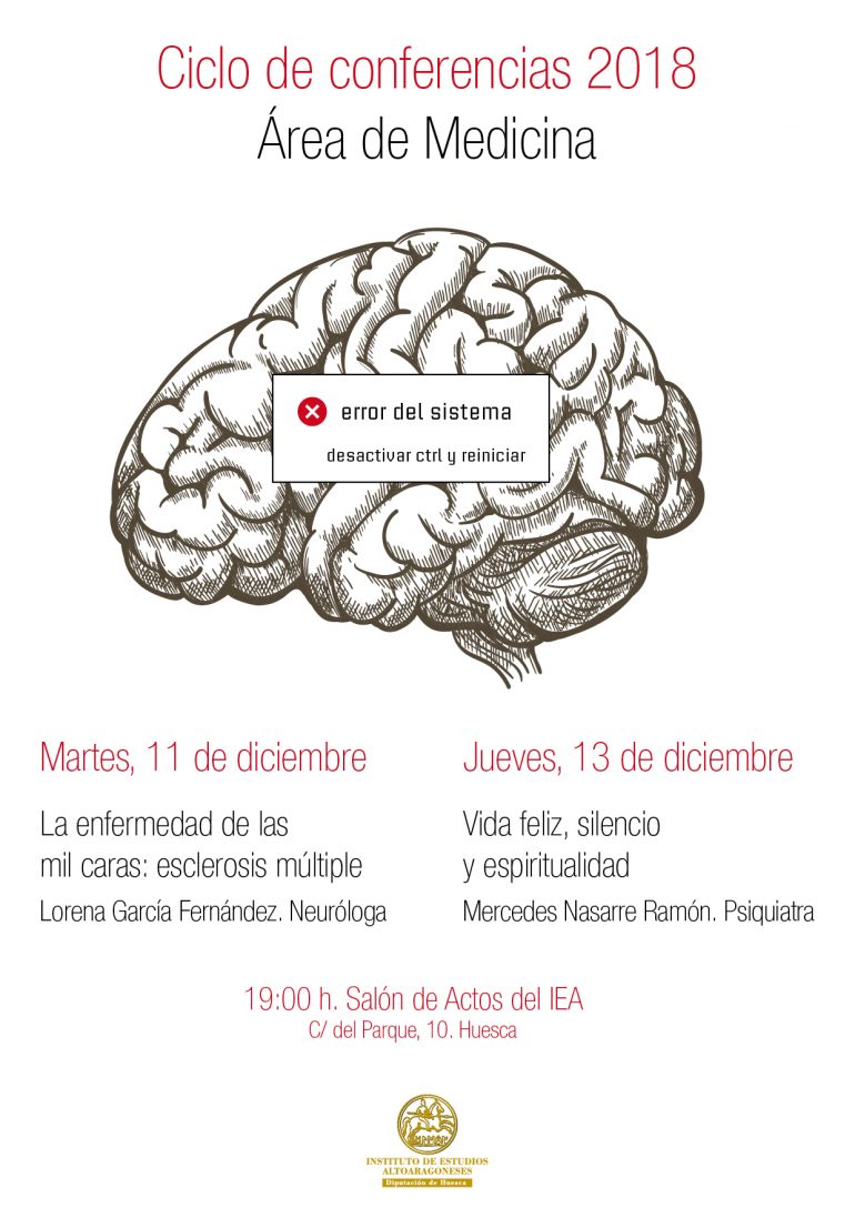 Ciclo de conferencias organizado desde el Área de Medicina del IEA en Huesca