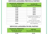 Servicio especial de autobuses al Estadio del Alcoraz para el partido SD Huesca-Real Betis
