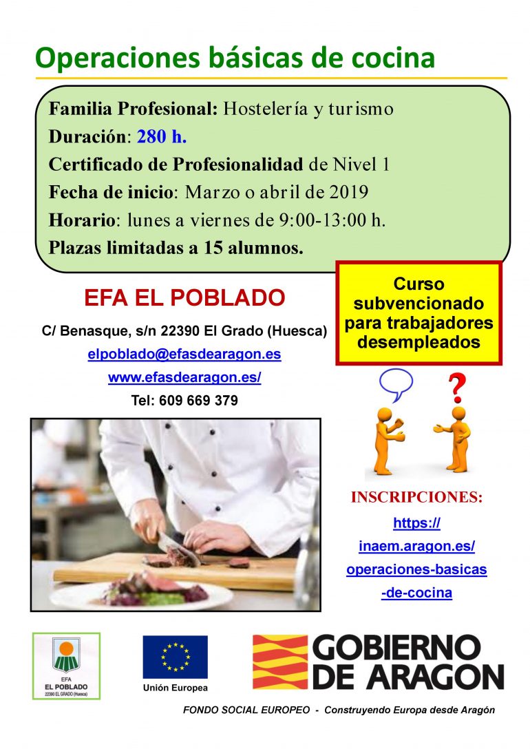 Curso Operaciones básicas de cocina con Certificado de Profesionalidad de Nivel 1