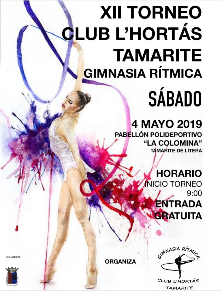 El XII Torneo Club L’Hortas de gimnasia rítmica tendrá lugar el próximo 4 de mayo en Tamarite de Litera