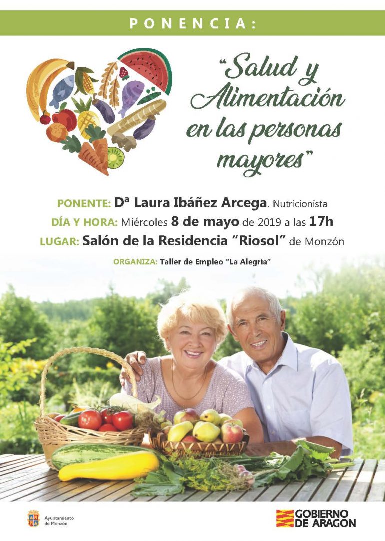 Este miércoles, ponencia sobre salud y alimentación de las personas mayores