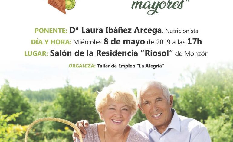 Este miércoles, ponencia sobre salud y alimentación de las personas mayores