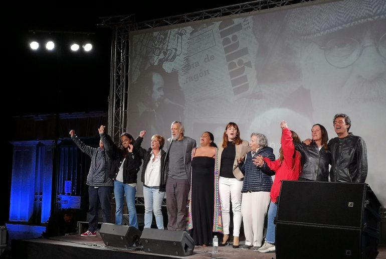 Anoche comenzó en la estación de Canfranc el rodaje del documental “Labordeta, un hombre sin más”