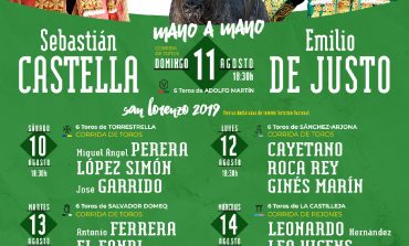 Castella, De Justo y Adolfo Martín, protagonistas de la cartelería de la feria taurina de Huesca