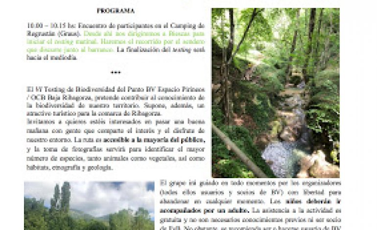 VI Testing de biodiversidad Punto BV Espacio Pirineos / OCB Baja Ribagorza