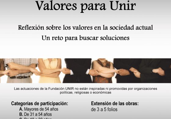 VII PREMIO INTERGENERACIONAL DE ENSAYO Y RELATO BREVES: TEMA “VALORES PARA UNIR”