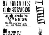 La Asamblea de Cambiar Monzón convoca para este miércoles 30 de octubre a una jornada reivindicativa en apoyo del ferrocarril y de la Estación de Monzón Rio Cinca