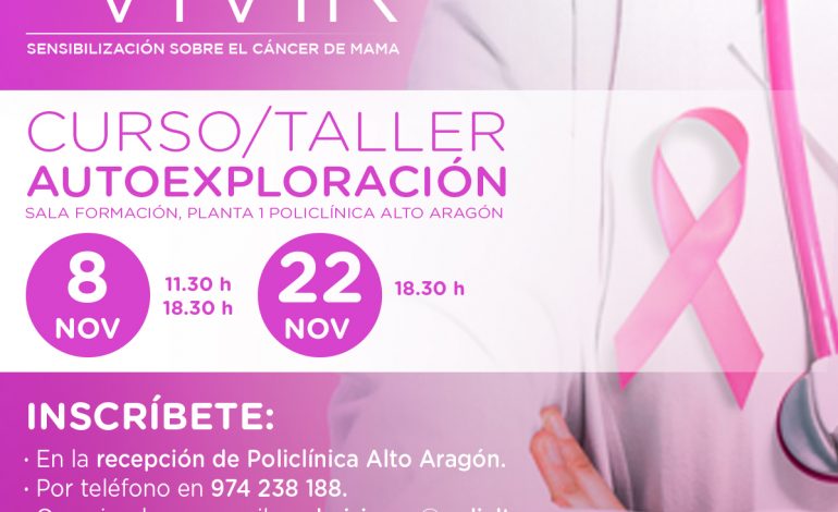 Taller de autoexploración mamaria en Policlínica Alto Aragón de Huesca