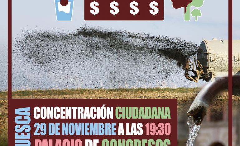 Casi 30 organizaciones convocan una concentración en Huesca con motivo de los premios Porc d’Or