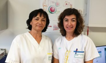 La doctora María Ángeles Aragón y la matrona Patricia Millanes, premio Ernest Lluch 2019 del PSOE Fraga