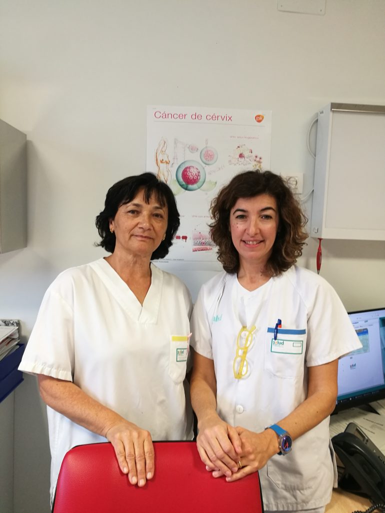 La doctora María Ángeles Aragón y la matrona Patricia Millanes, premio Ernest Lluch 2019 del PSOE Fraga