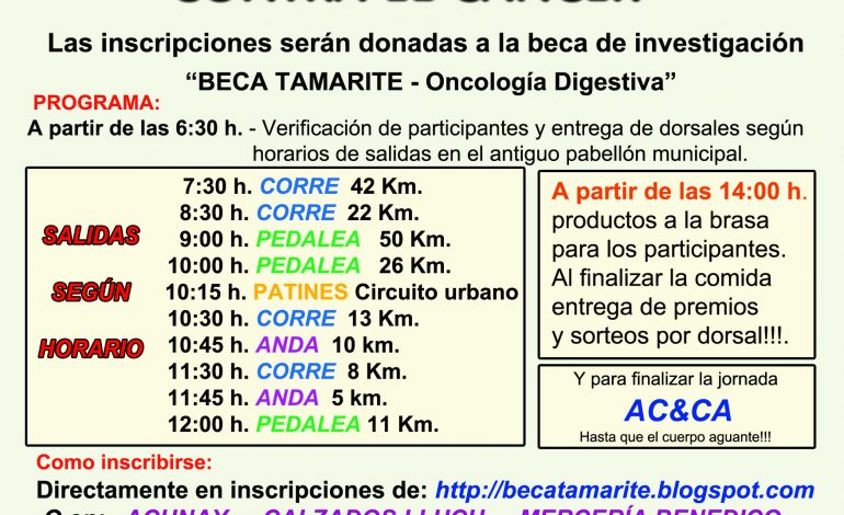 La VIII “Pedalea, patina, corre o anda contra el cáncer” de Tamarite de Litera vuelve a sus inicios y se hace competitiva 