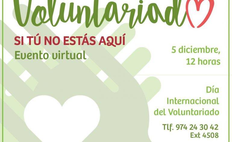 Día del Voluntariado: Si tú no estás aquí, lo celebraremos unidos en la distancia