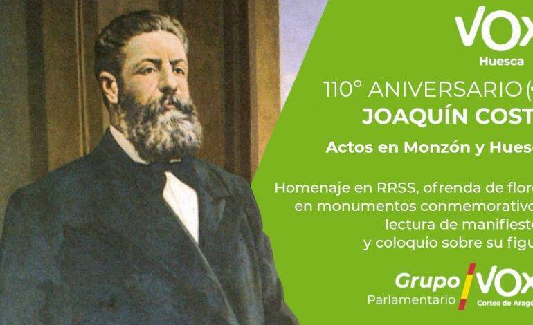 VOX Huesca reivindica el pensamiento político regeneracionista de Joaquín Costa