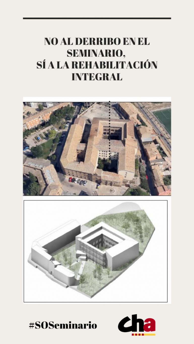 CHA lanza la recogida de firmas #SOSeminario en Change.org para parar el derribo previsto y conseguir un edificio vivo y de referencia para la ciudad
