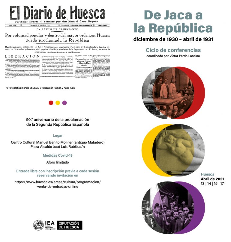 Ciclo de conferencias para conmemorar el 90 aniversario de la proclamación de la II República en Huesca