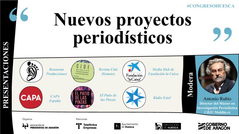 El Congreso de Huesca dará voz a nuevos proyectos periodísticos de educación, productoras de documentales y una radio online