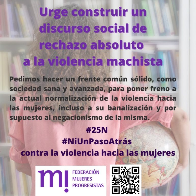 Urge construir un discurso social de rechazo absoluto a la violencia machista