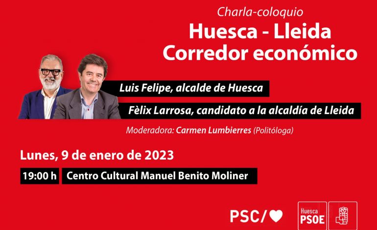 Huesca y Lleida analizan las oportunidades de colaboración y cooperación económica entre ambas capitales