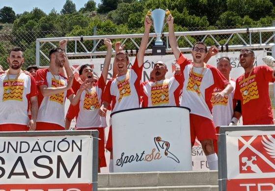 La selección aragonesa campeona de España de fútbol 7 pro salud mental