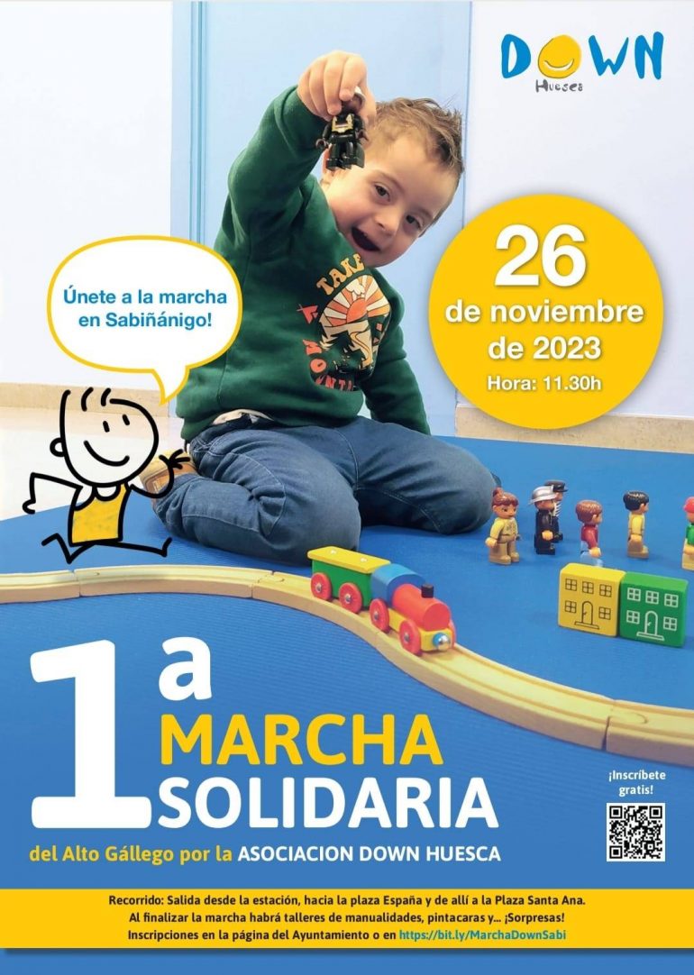 Sabiñánigo organiza el domingo 26 la primera Marcha Solidaria de la Asociación Down Huesca