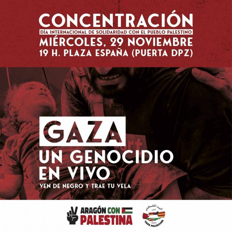 Álvaro Sanz (IU Aragón): “No asistamos pasivamente al genocidio del pueblo palestino, ¡movilicémonos!”