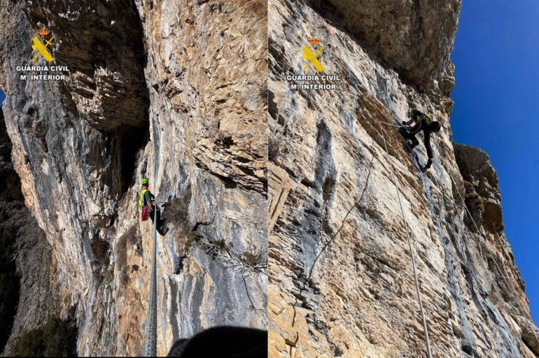 La Guardia Civil de Boltaña recoge un huevo de Quebrantahuesos en el Pirineo Aragonés